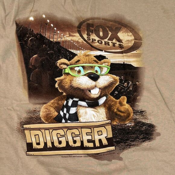 NASCAR Digger T-Shirt Sz XL Fox Sports '09 Double Sided Graphic Chase Authentics - Picture 5 of 12